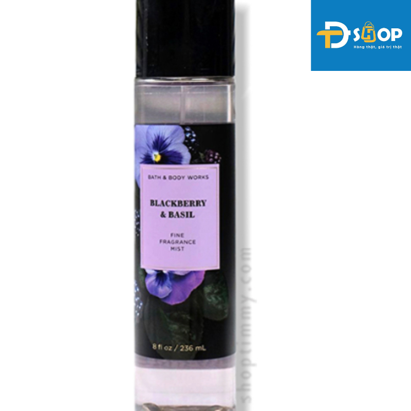 Xịt thơm body mist Blackberry &  Basil Bath And Body Works 236ml