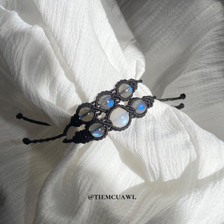 Vòng tay macrame Moonstone x Labradorite