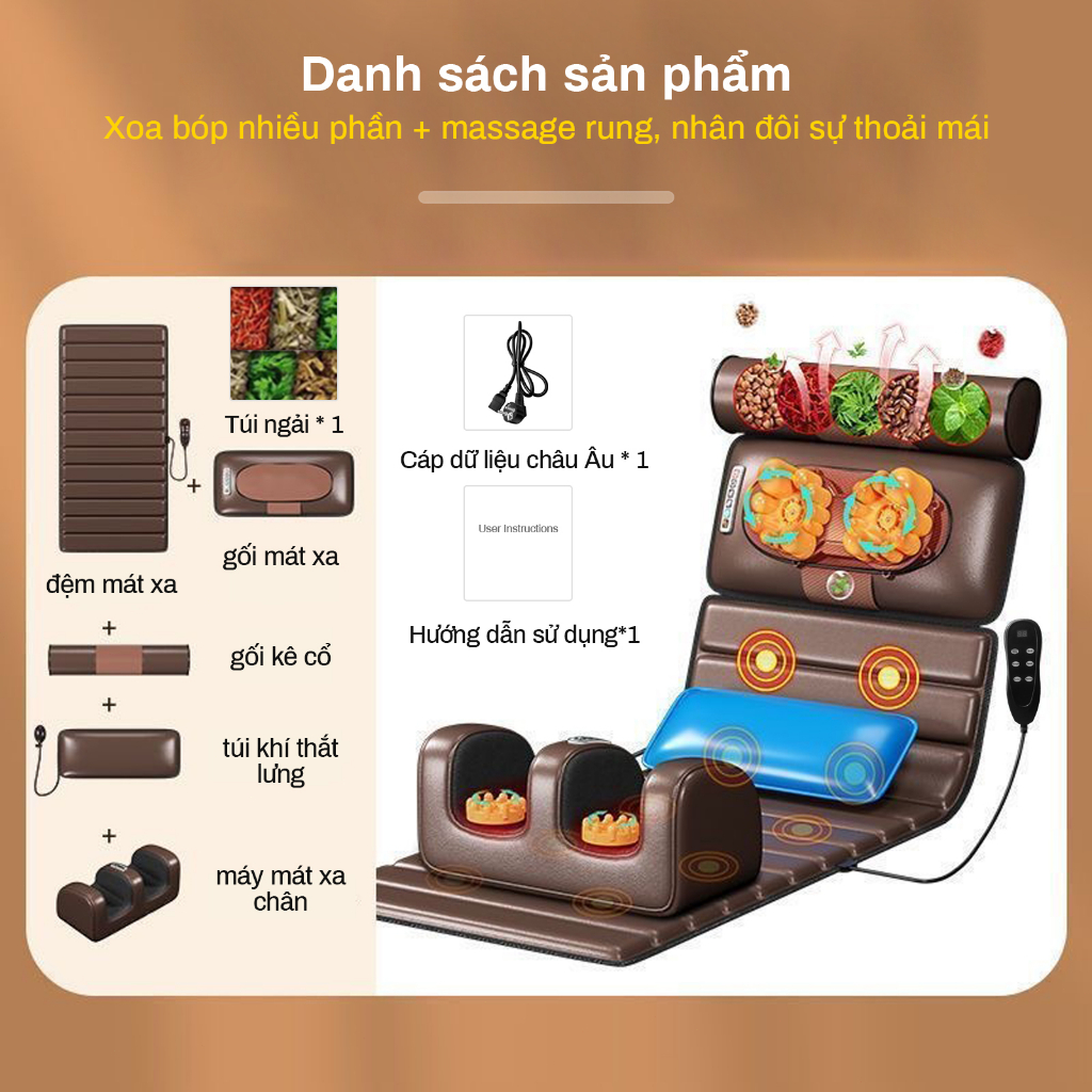 Đệm massage toàn thân cho người già cao cấp,máy massage toàn thân đa năng,máy massage chân,cổ vai gáy-giảm đau hiệu quả