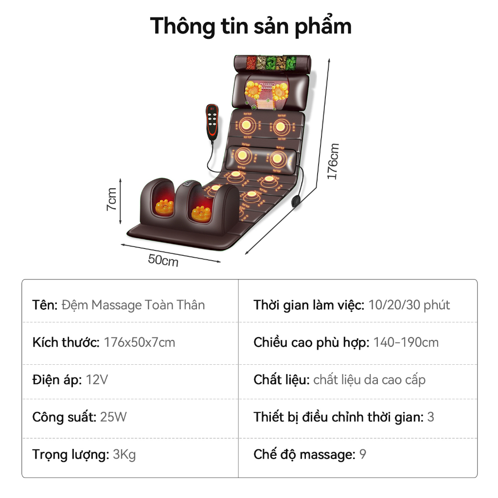 Đệm massage toàn thân cho người già cao cấp,máy massage toàn thân đa năng,máy massage chân,cổ vai gáy-giảm đau hiệu quả