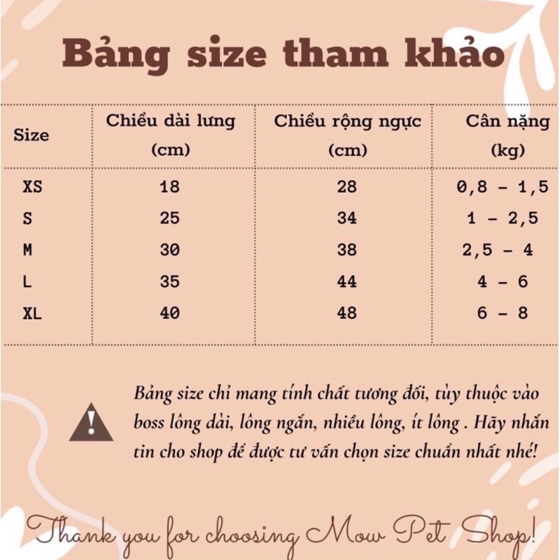 Áo thun 2 chân thoáng mát cổ gấu cho chó mèo