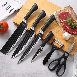 Bộ 6 Dao răng cưa lượn sóng xuất Nhật thái thịt, cắt rau củ