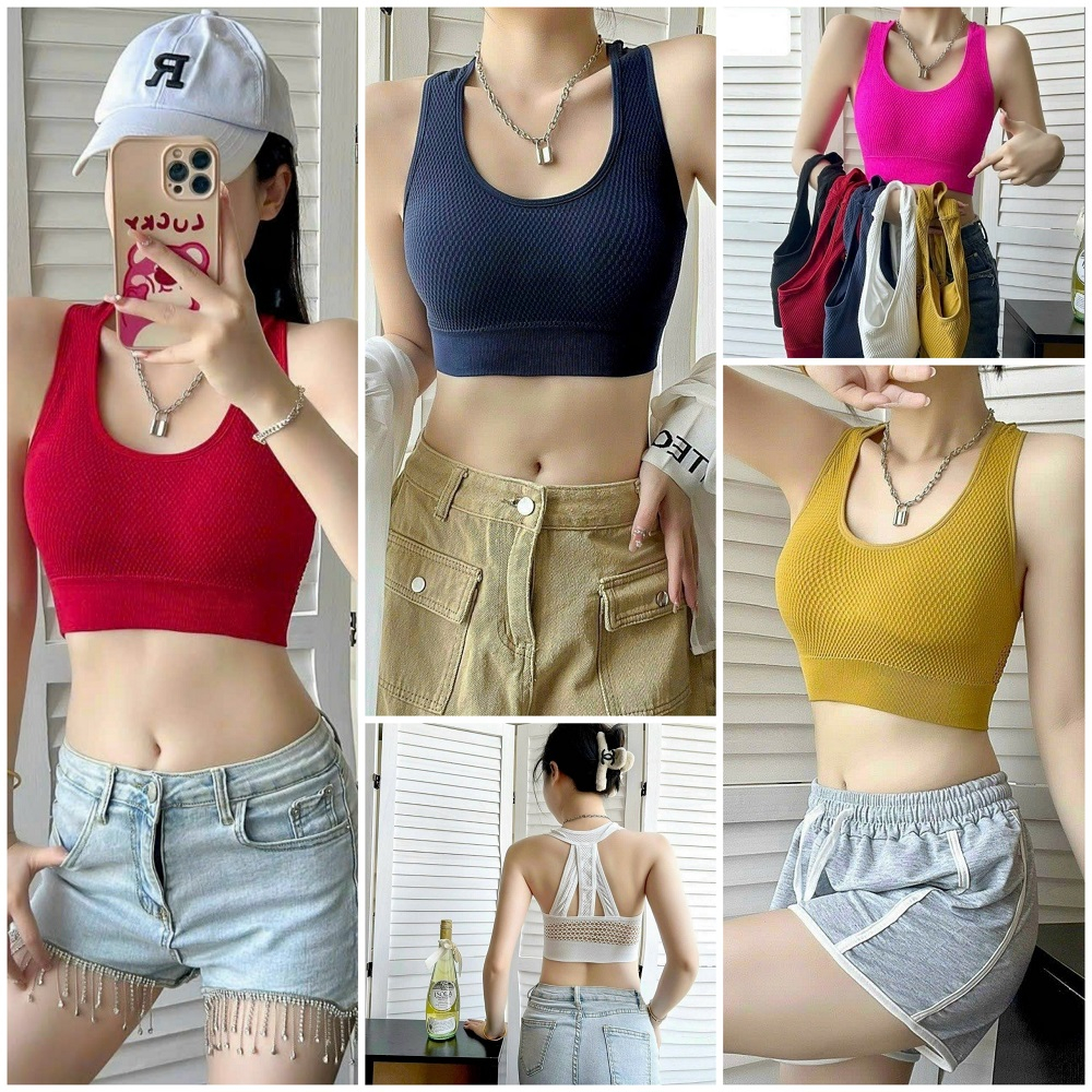 Áo Bra Chất Dệt Lỗ Dây Lưng Cực Đẹp (Đồ Tập Gym-Yoga Nữ)