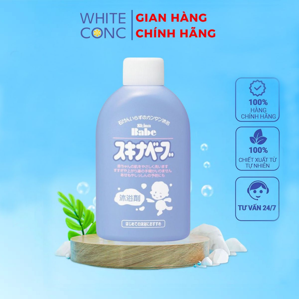 Sữa tắm cho bé Skina Babe ngừa rôm sẩy Nhật Bản 500ml