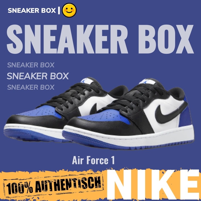 Giày chạy bộ Nike Air Jordan 1 Low Trắng/Sport Royal/Đen