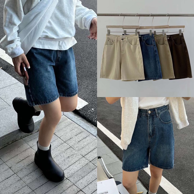 Quần jeans lửng trơn 80607 CHERRY COCO
