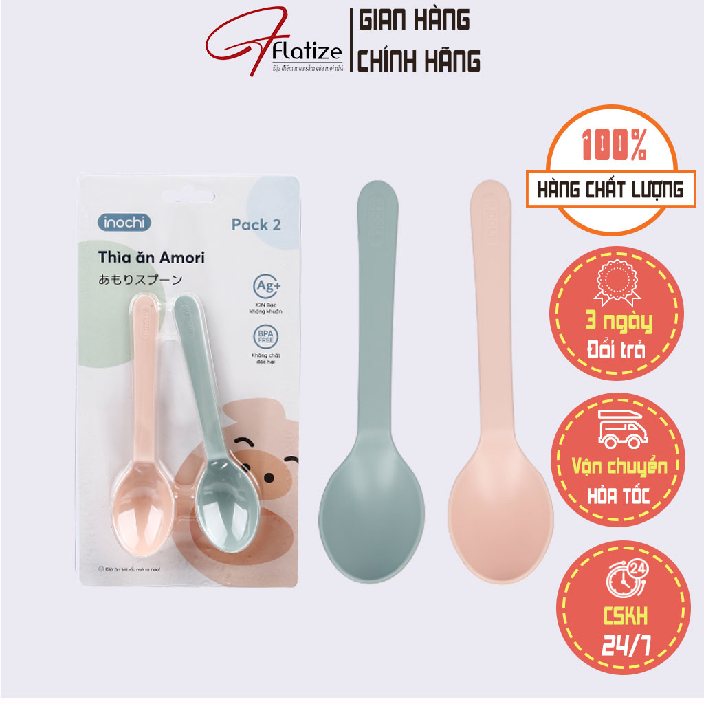 Bộ thìa ăn dặm Amori Inochi, muỗng ăn dặm cho bé thiết kế và sản xuất theo phong cách và tiêu chuẩn Nhật Bản - FLATIZE