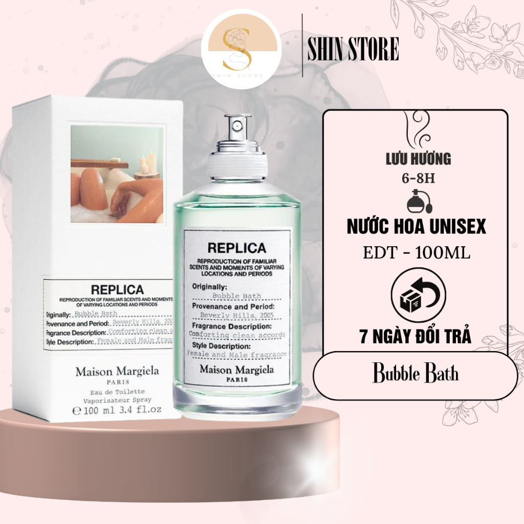 Nước Hoa Nam Nữ Unisex Maison Martin Margiela Replica Bubble Bath EDT 100ml - Hương Thơm Nữ Tính, Dịu Dàng, Trang Nhã