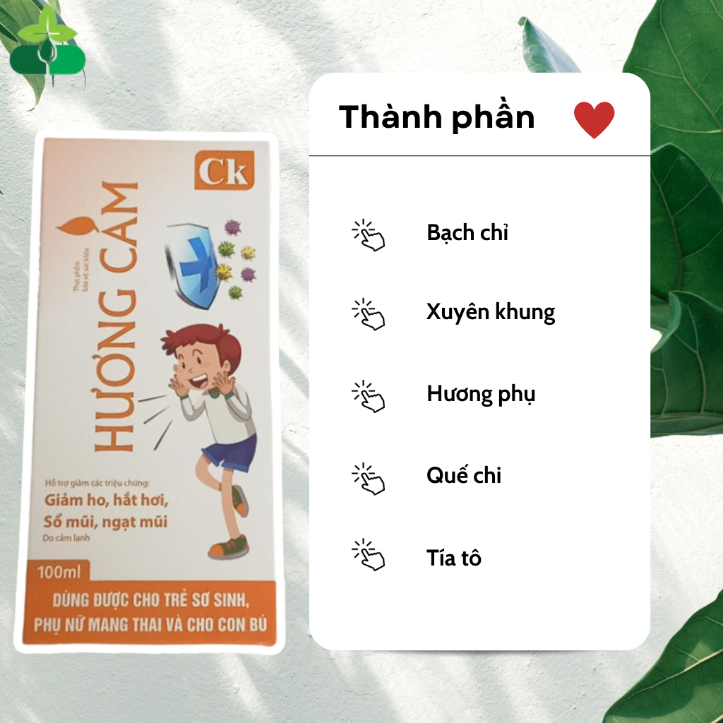 Siro CK Hương Cam Vàng 100ml hỗ trợ giảm ho hắt hơi sổ mũi ngạt mũi do cảm lạnh