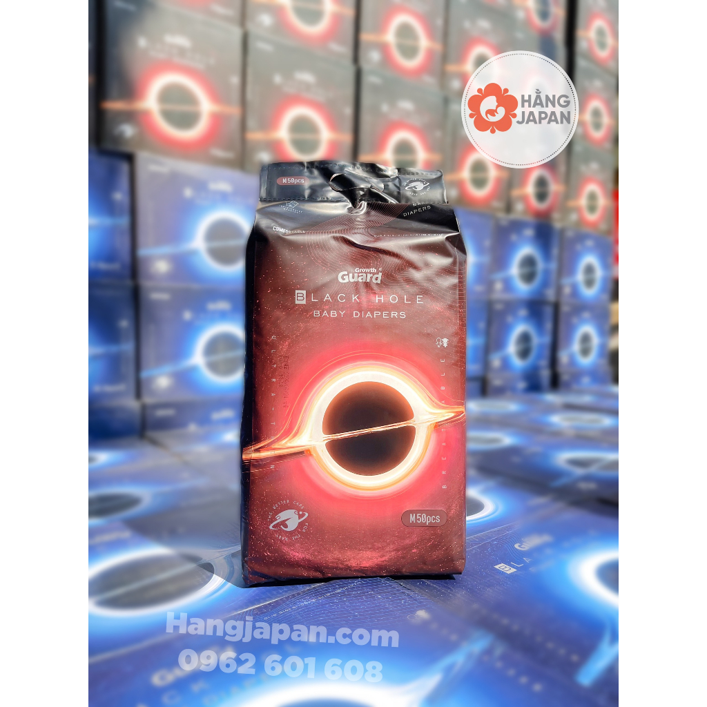 Bỉm Black Hole 3D siêu thấm hút siêu mềm mịn đủ size dán/quần cho bé