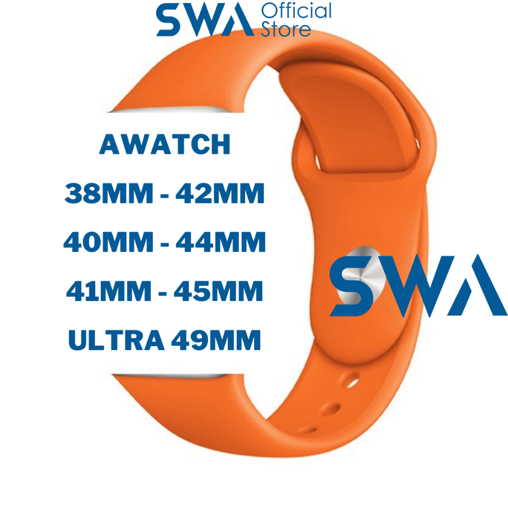 Dây Silicon Cao Su Classic Đồng Hồ AWatch iWatch AW series 1 2 3 3 4 5 6 7 8 SE Ultra 38 40 41 42 44 45 49mm SWA DAW03