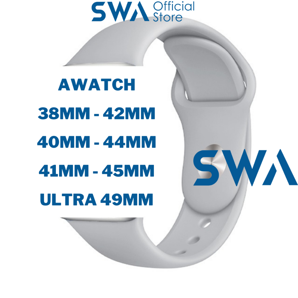 Dây Silicon Cao Su Classic Đồng Hồ AWatch iWatch AW series 1 2 3 3 4 5 6 7 8 SE Ultra 38 40 41 42 44 45 49mm SWA DAW03