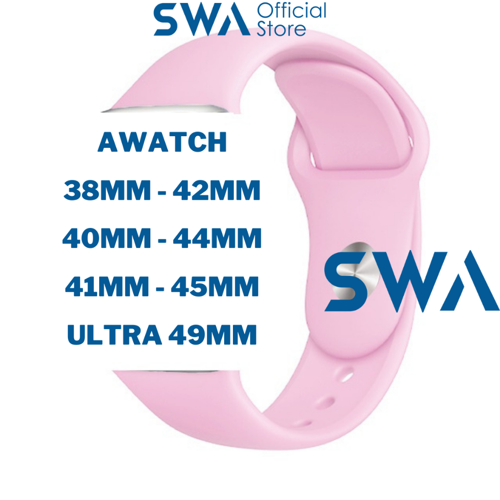 Dây Silicon Cao Su Classic Đồng Hồ AWatch iWatch AW series 1 2 3 3 4 5 6 7 8 SE Ultra 38 40 41 42 44 45 49mm SWA DAW03