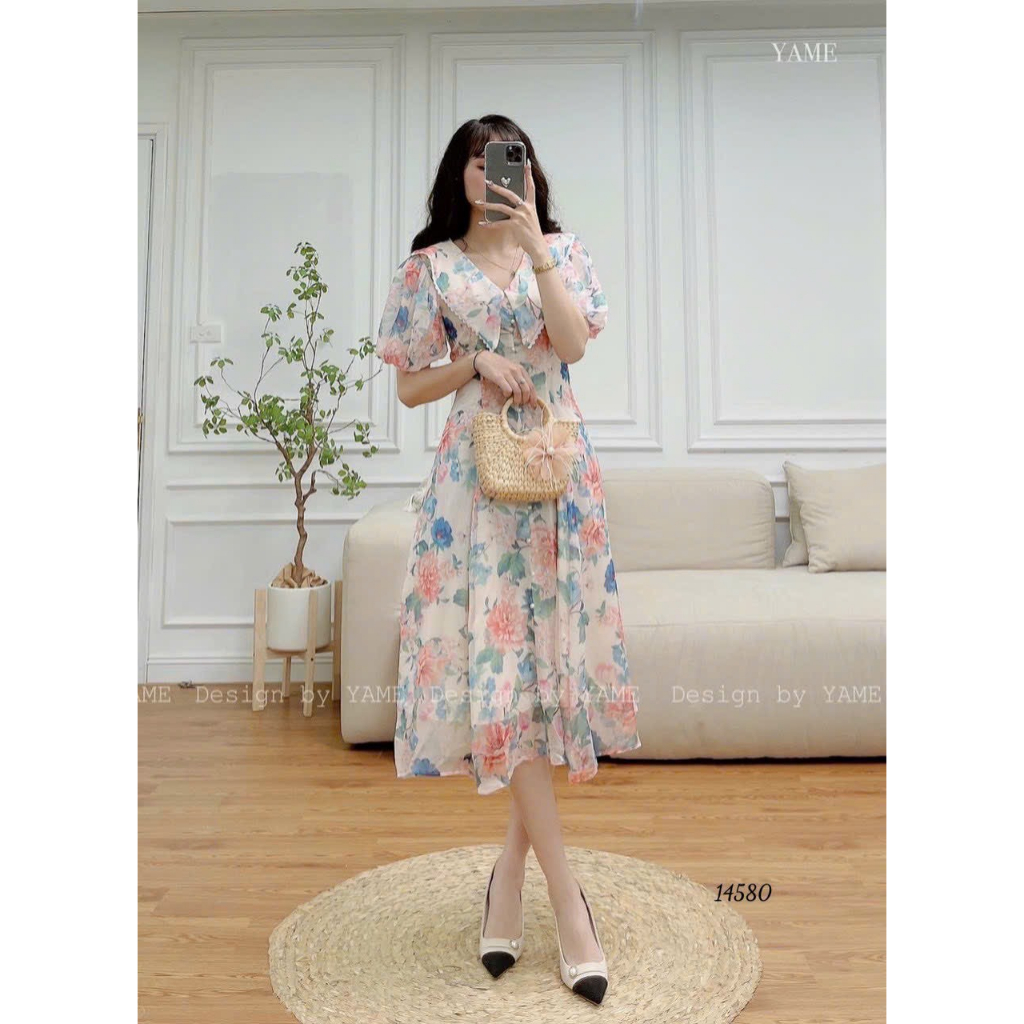 ĐẦM VOAN HOA NHẸ NHÀNG MÁT MẺ CHO MÙA HÈ CÓ SIZE XXL 71KG