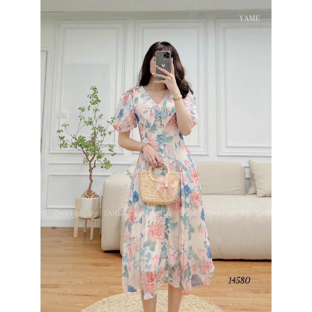 ĐẦM VOAN HOA NHẸ NHÀNG MÁT MẺ CHO MÙA HÈ CÓ SIZE XXL 71KG