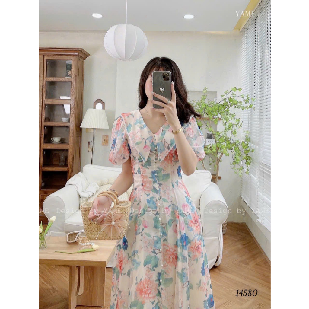 ĐẦM VOAN HOA NHẸ NHÀNG MÁT MẺ CHO MÙA HÈ CÓ SIZE XXL 71KG