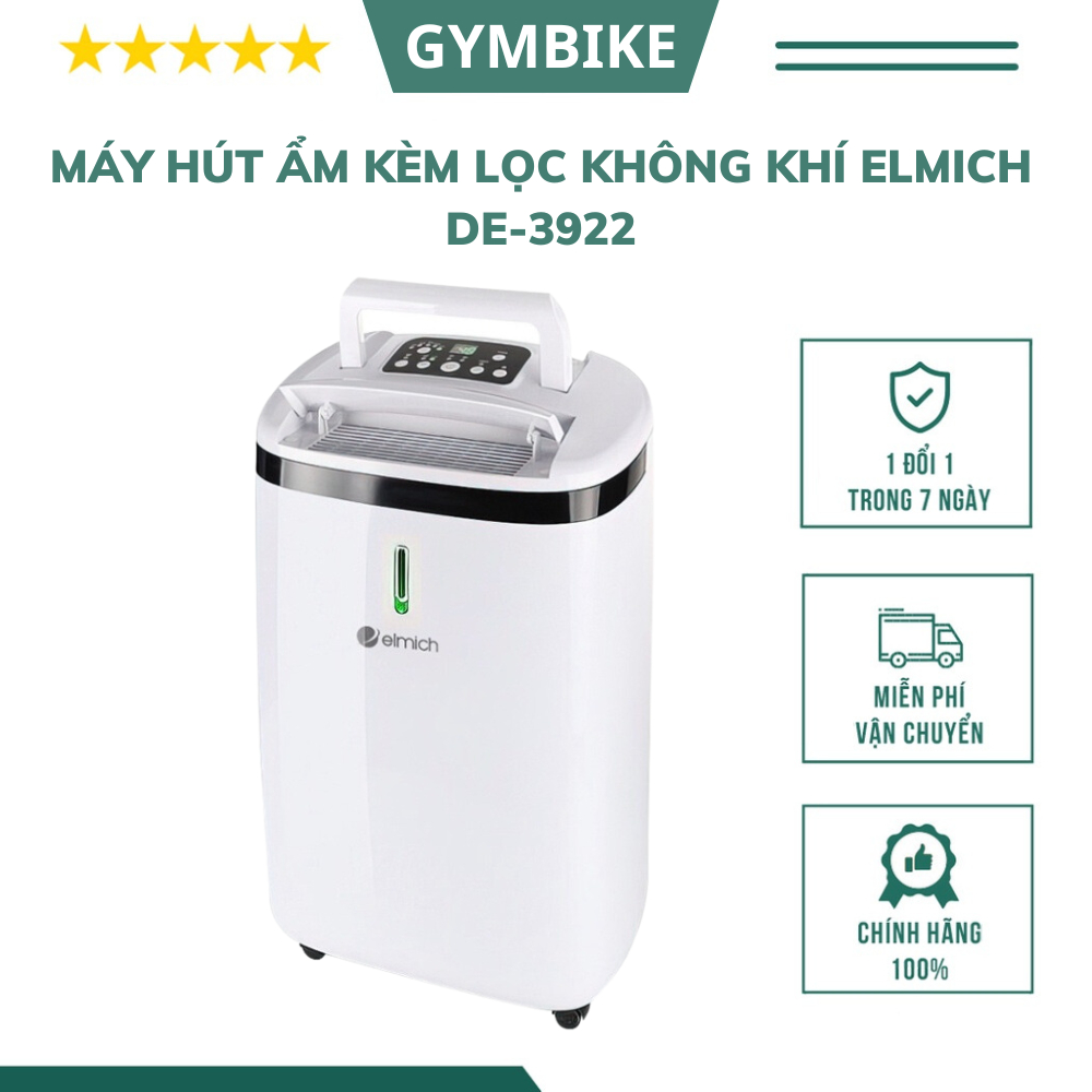 Máy hút ẩm kèm lọc không khí Elmich DE-3922 dung tích 16L - Công suất 230W - Chính hãng bảo hành 12 tháng