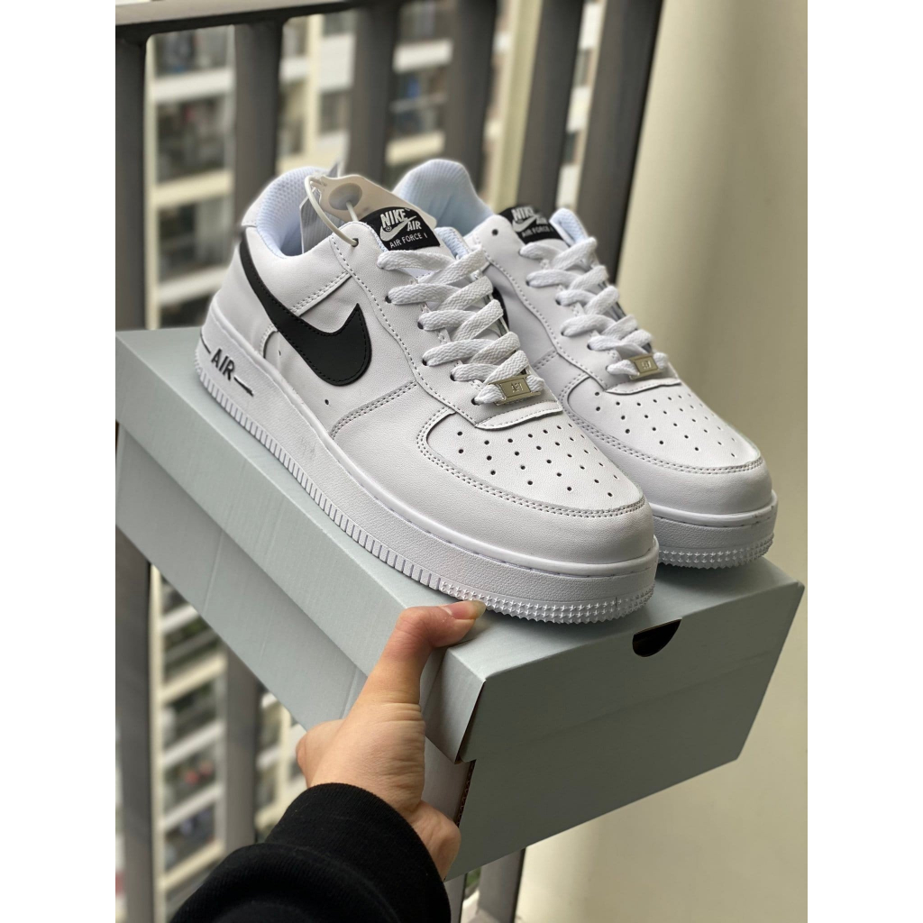 Giày_Nike Air Force 1 Trắng Vệt Đen , Giày AF1 Vệt Đen Bản Chuẩn S.C.Đủ Size Nam NỮ Full Box Bill