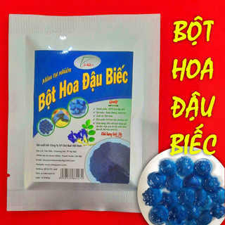 Bột Hoa Đậu Biếc Khô Gói 10g Nguyên Chất 100% từ hoa đậu biếc tươi dùng tạo màu thực phẩm xôi bánh, thạch