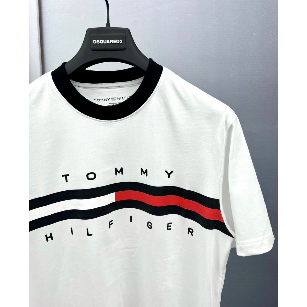 Áo thun Tomy Basic hàng thêu vải cotton cao cấp, Áo Phông Unisex Nam Nữ