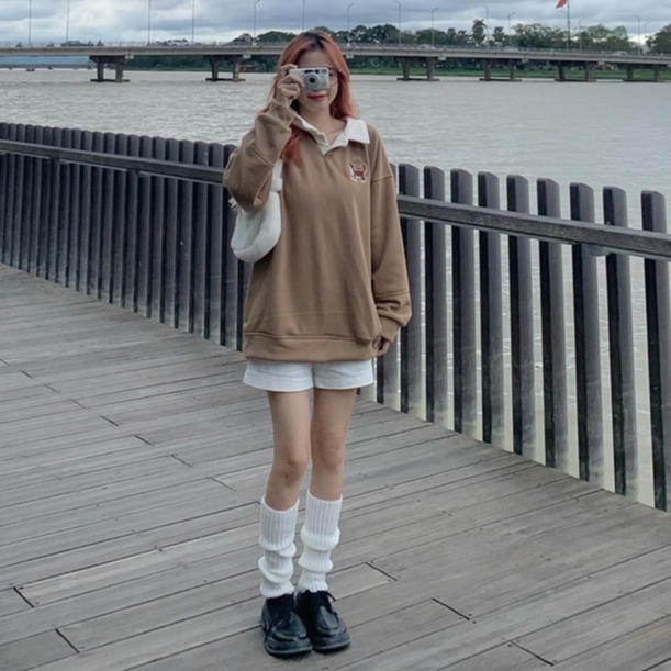 Áo sweater polo nỉ unisex nam nữ Homies INU - Homies Saigon