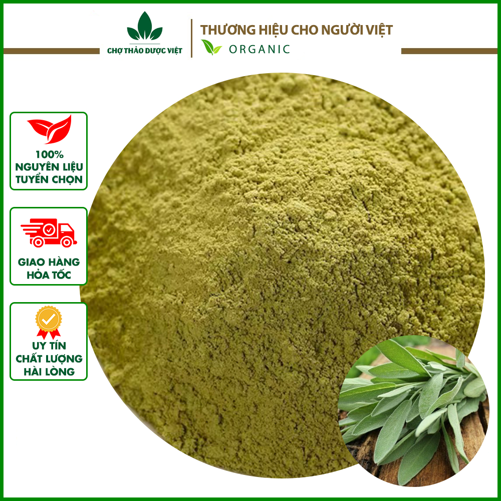 100g Bột lá xô thơm, sage nguyên chất (Thanh lọc không khí, khử khuẩn) - Chợ Thảo Dược Việt