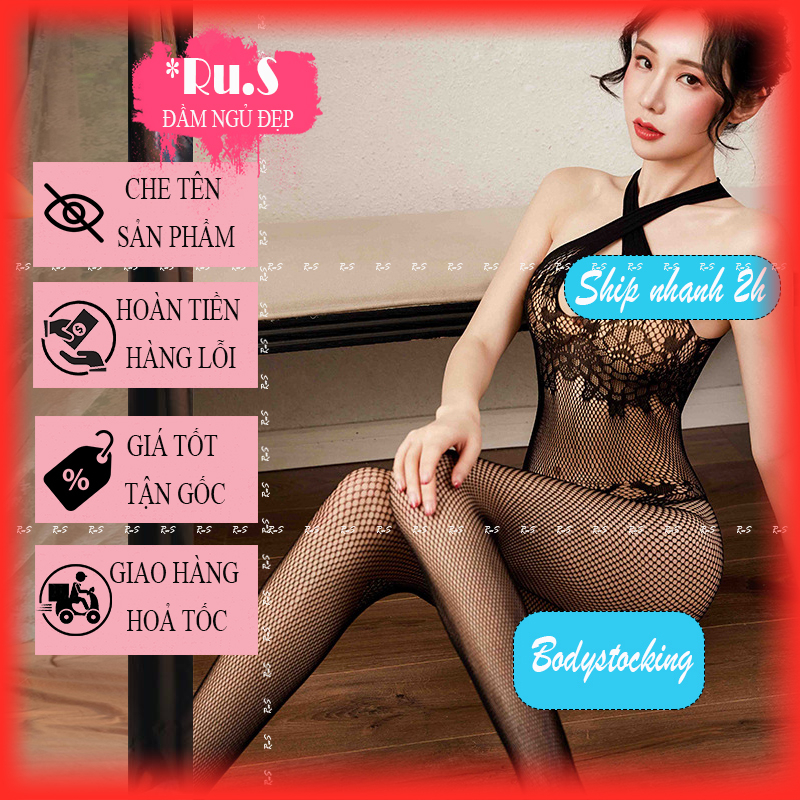 Bộ đồ ngủ ren lưới sexy/ đồ cosplay lưới nóng bỏng M8