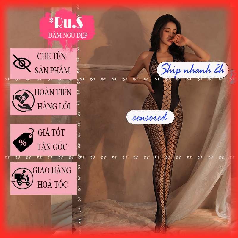 Bộ đồ ngủ ren lưới sexy/ đồ cosplay lưới nóng bỏng M14