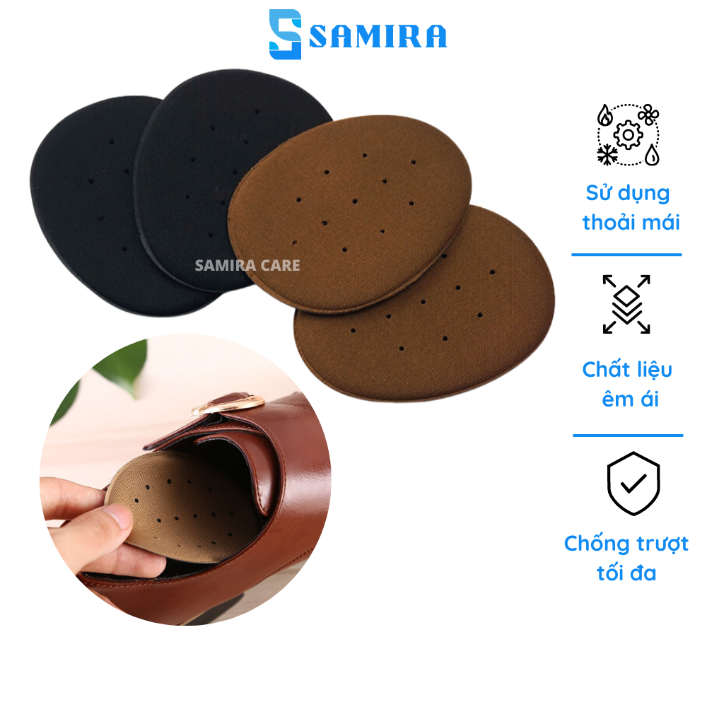 2 Miếng lót giày cao gót búp bê giảm size chống rộng giá rẻ đệm êm giảm đau bàn chân trước nam nữ SA54