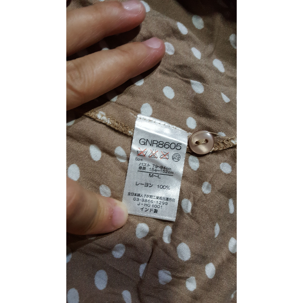 Đầm xô Nhật babydoll nâu bi bigsize 2hand