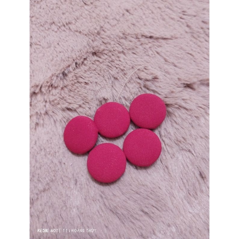 Combo 10 cúc bọc vải 16mm nhiều màu đính nút cài, trang trí, làm handmade