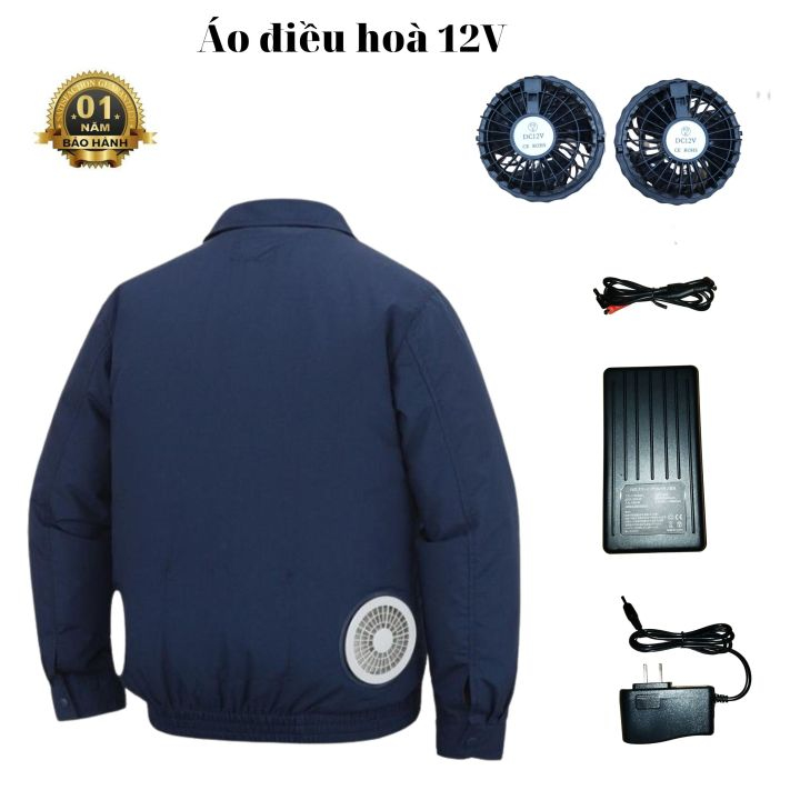 Áo điều hòa , Áo chống nắng gắn quạt làm mát pin japan 32000 dùng liên tục 10 - 15h