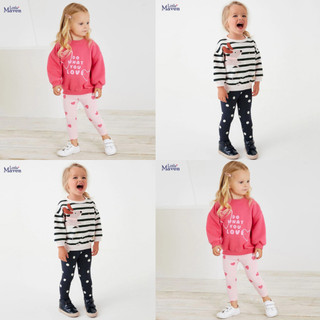Bst bộ thu đông hoạ tiết dễ thương Little maven thời trang trẻ em từ 2-7 tuổi