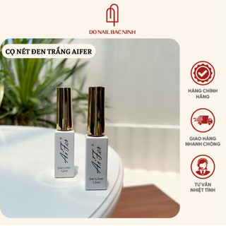 Gel cọ nét Aifer đen trắng chính hãng, cọ nét vẽ móng siêu mảnh - chai 15ml