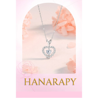 Vòng cổ nữ bạc 925 màu trắng, mặt dây chuyền tạo hình trái tim đính đá Zircon