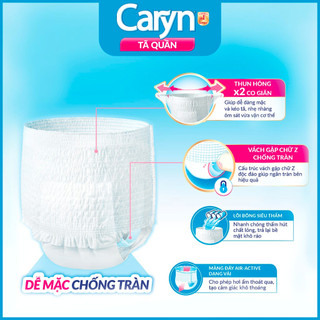 Tã quần mỏng nhẹ Caryn size L, 28 miếng (Vòng bụng: 75-100 cm)