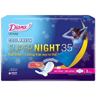 Băng vệ sinh Diana Sensi ban đêm có cánh 35cm