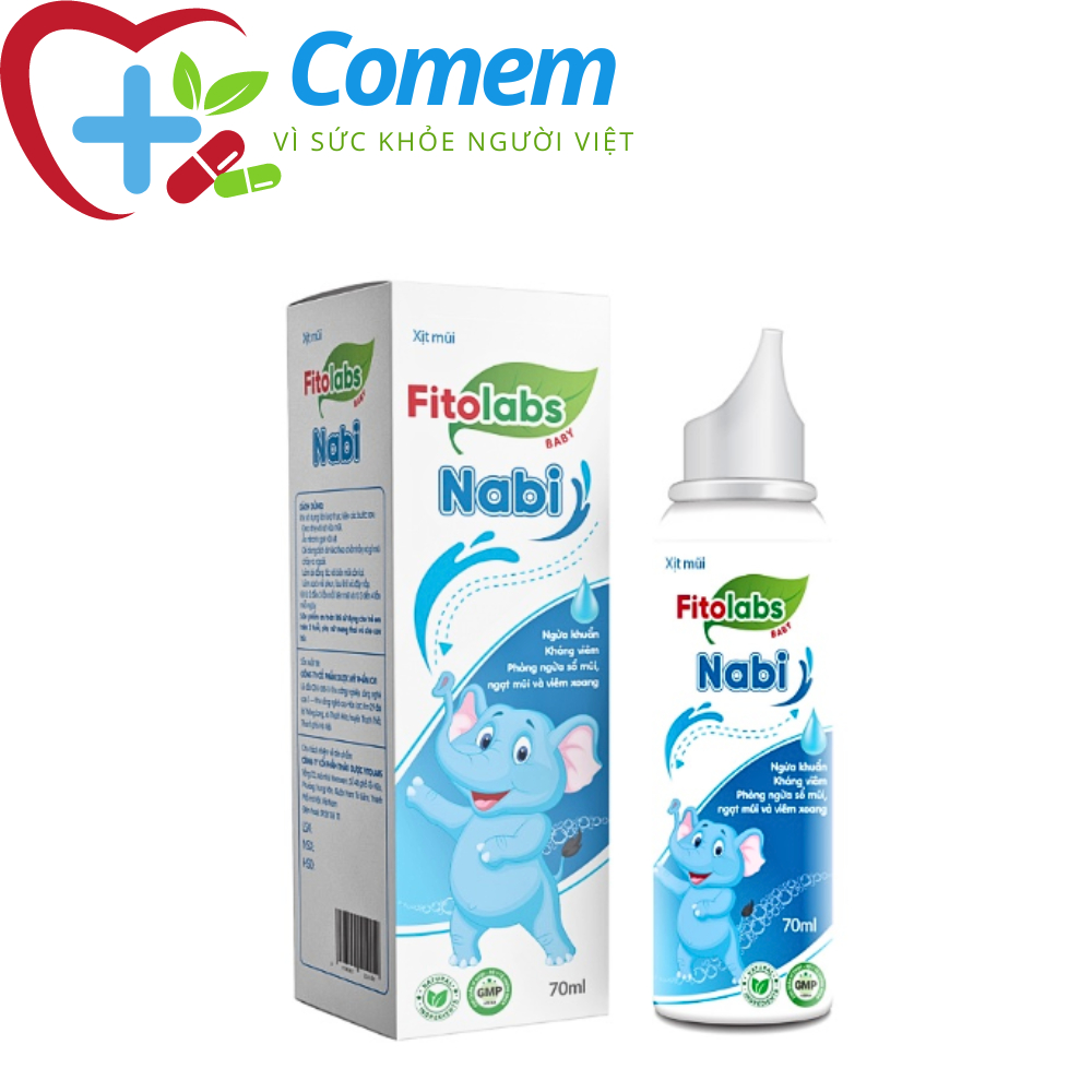 Xịt Mũi Thảo Dược An Toàn Cho Bé Fitolabs Nabi Vệ Sinh Mũi Hằng Ngày Giúp Thông Thoáng, Giảm Khô Và Nghẹt Mũi Lọ 70ml