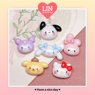 Charm sanrio loại bóng trang trí ốp điện thoại, kẹp tóc, top loader