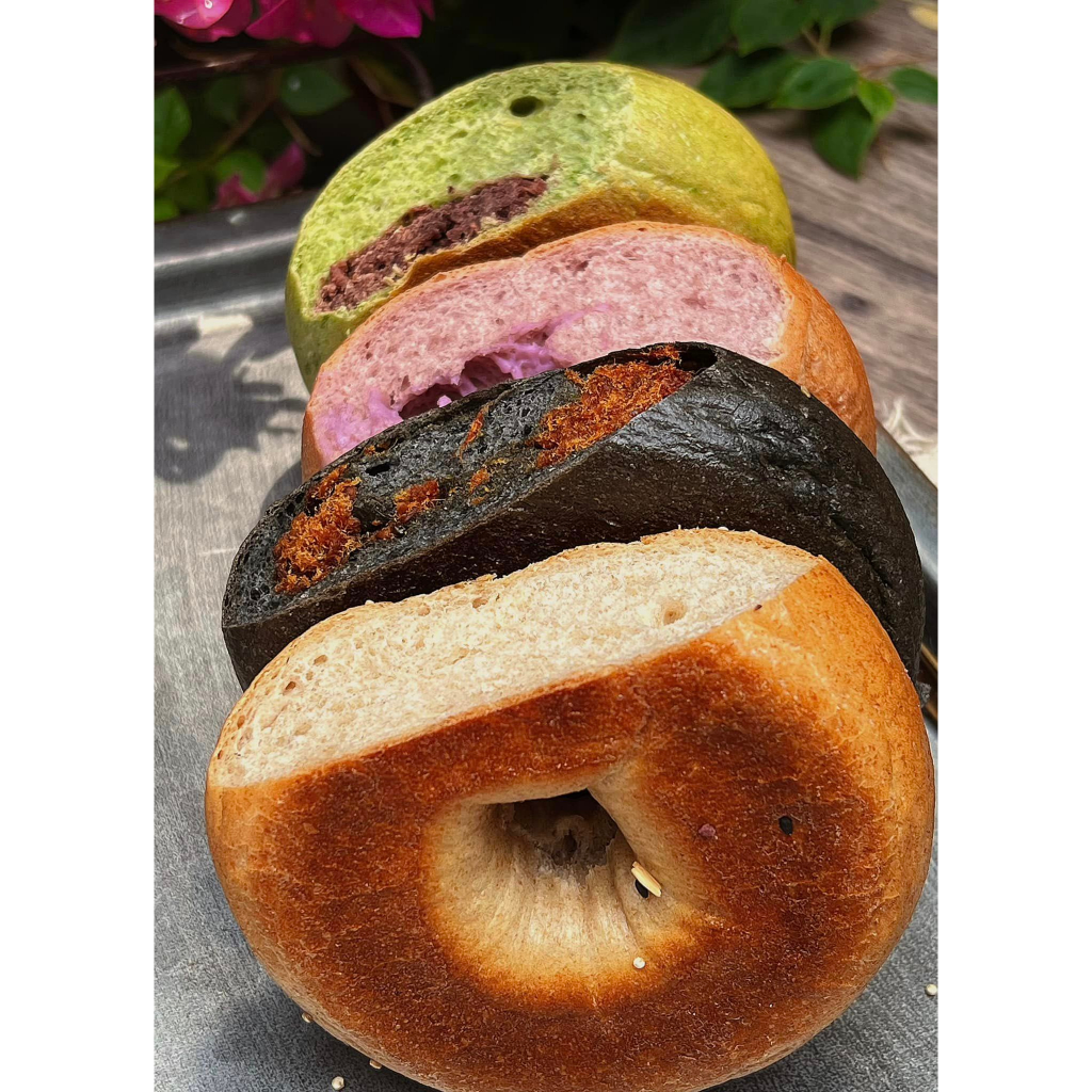Bánh Bagel vị khoai lang tím 120g + sốt kem cheese