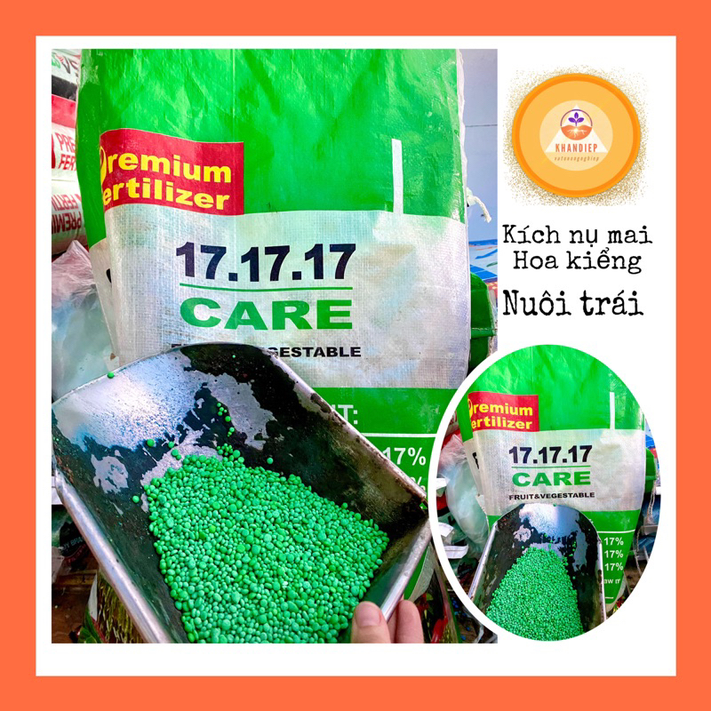 chiết lẻ 1kg  kích nụ hoa phân npk 17-17-17 +te giúp dưỡng nụ hoa ra hoa các loại