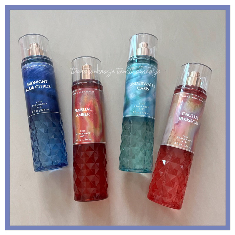 AUTH - xịt thơm BST vỏ vân P3 -UNDERWATER OASIS - MIDNIGHT BLUE CITRUS - SENSUAL AMBER- CACTUS BLOSSOM