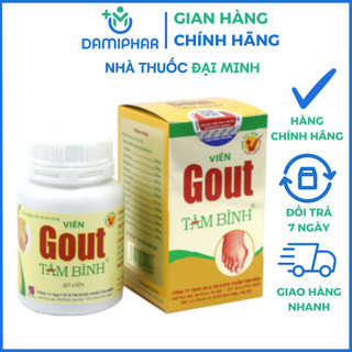 Viên gout tâm bình lọ 60 viên - ngừa & giảm bệnh gout, đau khớp