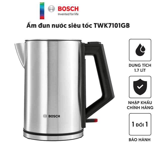 ẤM ĐUN NƯỚC SIÊU TỐC BOSCH TWK7101GB 3000W DUNG TÍCH 1.7L