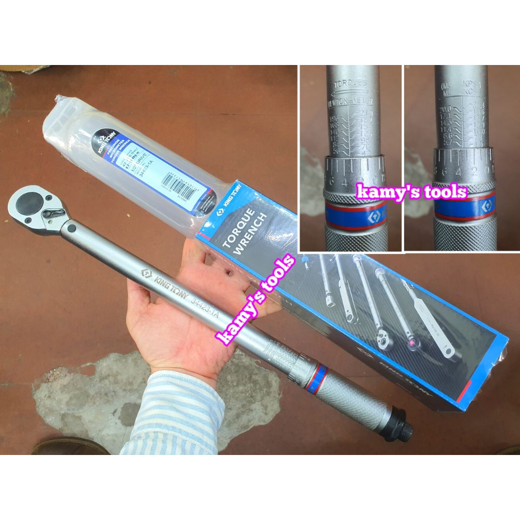 Cần Siết Lực Kingtony 34423-1a 42-210 Nm Đầu Vuông 1/2, Cần Xiết Lực, Cần Chỉnh Lực