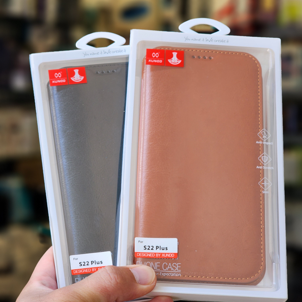 Bao da Xundd dạng ví có ngăn cài thẻ cho Samsung S23 Ultra, S23 Plus, S22 Plus, S22 Ultra