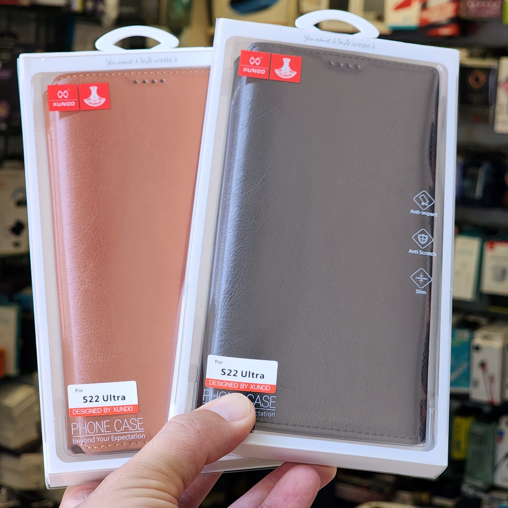 Bao da Xundd dạng ví có ngăn cài thẻ cho Samsung S23 Ultra, S23 Plus, S22 Plus, S22 Ultra