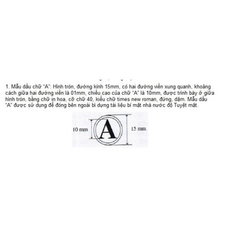 Con dấu chữ "A" (Chuẩn thông tư 24 Bộ Công An)