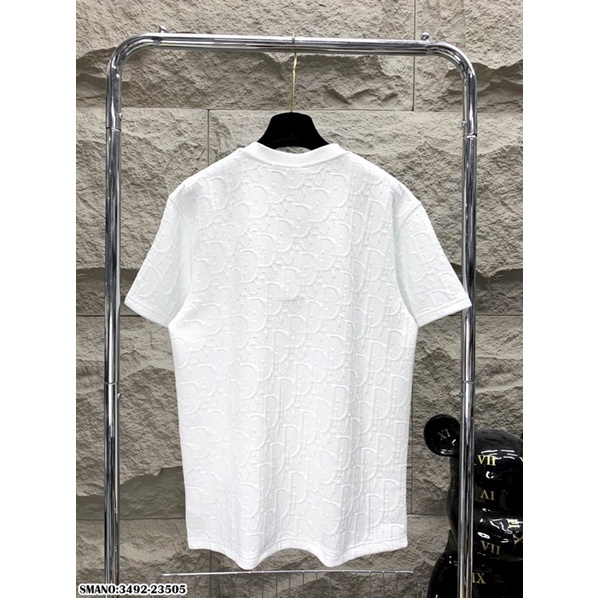 Áo Thun Diior Nam Nữ Dập Vân Nổi, Aó Phông Chữ Diorr Thêu Chất Liệu Cotton Thoáng Mát