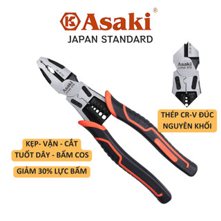 Kìm điện đa năng cao cấp nhật bản 5 trong 1 asaki ak-8129,ak-8090,ak-8092,ak-8104